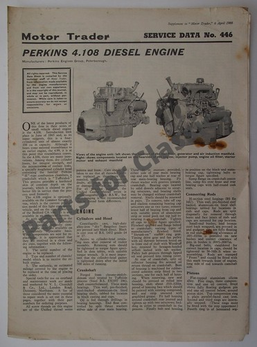 Perkins 108 diesel engine - 4.108,