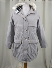 Brave Soul Grey Parka Coat UK