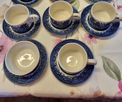 Blue willow cups and - blue,