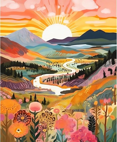 Beautiful lanscape stamped - beautiful,