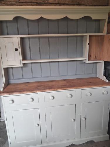 Painted pine dresser triple - pine, dresser.