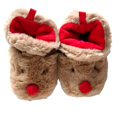 Baby reindeer slippers beige - baby,