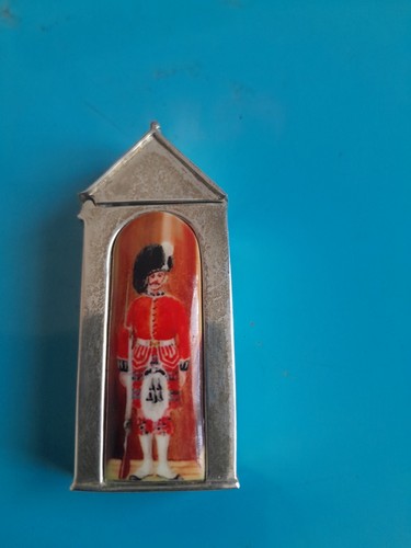 Silver hand painted enamel - &,