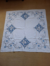 Hand embroidered square linen