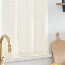 Linen Blend Kitchen Curtains