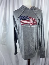 Vantage Est 1977 Long Sleeve T Shirt Hoodie Honor, Courage, Commitment Med Flag