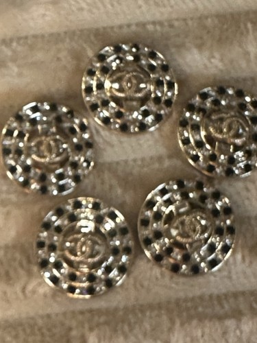 Chanel buttons black - buttons, white