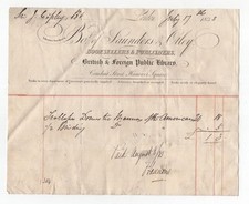 Georgian billhead: Saunders & Otley, Booksellers & Publishers, London, 1833