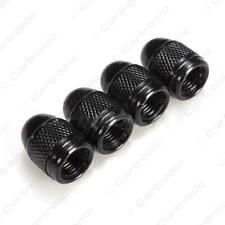 suits PORSCHE Metallic BLACK Metal Steel Dust Valve Wheel Tyre Caps (DC4)