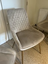 NEXT pebble velvet dining chairs set of 6