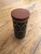 Vintage Hornsea Pottery Heirloom Green Salt Or Pepper Pot