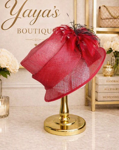 Hat box red black - hat,