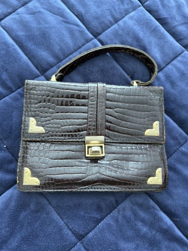 Brown crocodile skin - crocodile, print