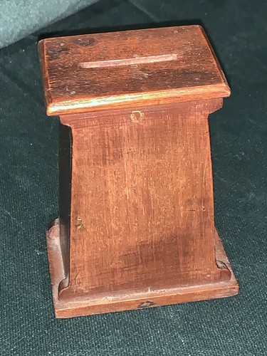 Vintage treen wooden money box - wooden,