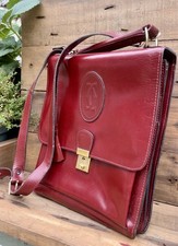 Beautiful Red leather Cartier Satchel shoulder bag. Hardly Used.