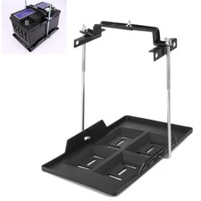 28cm Car Storage Battery Holder Adjustable Tray + Hold Down Clamp Bracket Kit