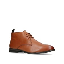 New Solea Tan Leather Lace Up Ankle Boots Shoes Desert Comfortable Size 12 46