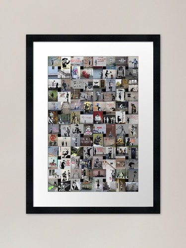 Banksy framed art print - framed,