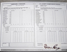 DICKIE BIRD SIGNED STICKER ON