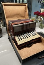 Galotta 32 Bass Piano Red Accordion Vintage with Original Case