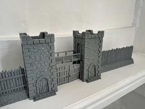 Fortified medieval gatehouse - fortified,