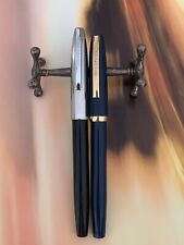 2 of Sheaffer Imperial Blue Chrome/Black Touchdown Fountain pen USA