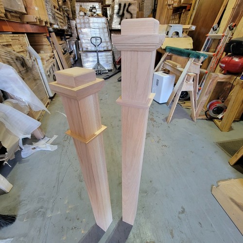 4075 4076 red oak - box, newel