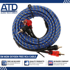 5m RCA Phono Cable Gold Plated