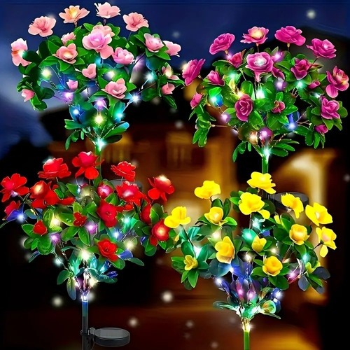 Led solar garden lights flower - led,