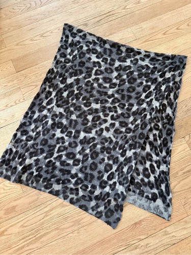 Cashmere wool leopard print - wool,