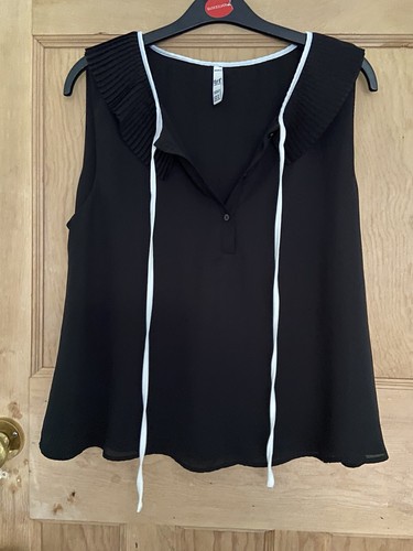Zara black top with frill - zara,