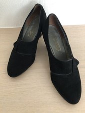 Vintage Hutchings Model Black Suede Shoes 40s