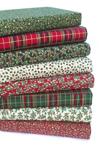 Christmas holly tartan - christmas,
