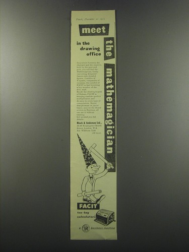 1955 facit ten key - facit, calculators