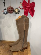 Fairfax & Favor Tan Suede Flat