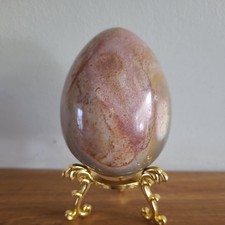 Polychrome jasper egg stand - polychrome, on