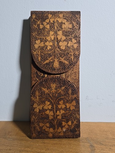 Antique pyrography wood - pyrography,