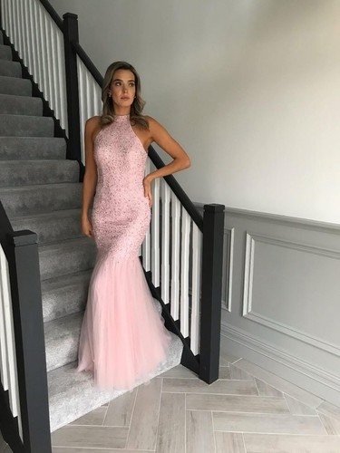 Pink lace fishtail mermaid - pink,