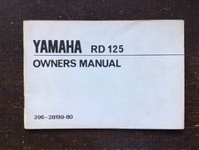 Yamaha 125 AS3 RD125 Genuine Owners Manual 1973