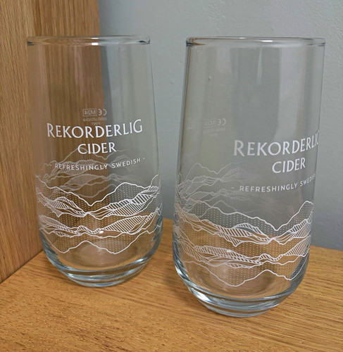 Rekorderlig cider pint glasses - cider,