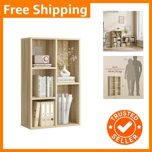 Sturdy oak bookshelf with - sturdy,