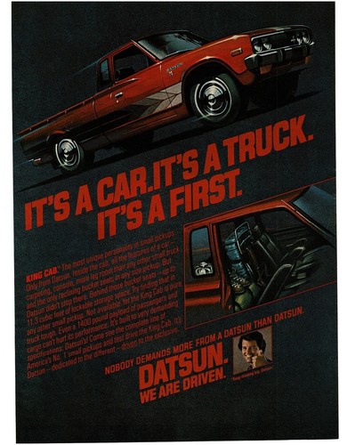 1978 datsun king cab red - king,