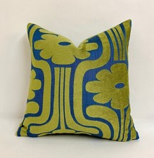 Orla Kiely - Woven Climbing Daisy - Cornflower  - Cushion Cover Throw Pillow