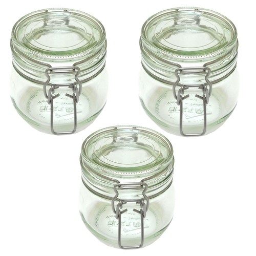 Glass mason jar - 3x,