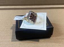 Giani Jewellery Gold Plated Ladies Garnet Stone Ring Size P -
