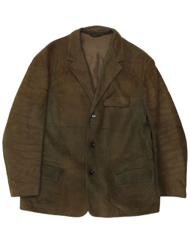 Vintage mens button leather - 3,