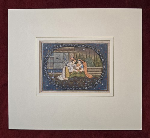 Mughal gouache painting indian - painting,