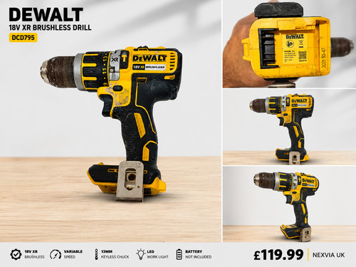 Dewalt dcd795 18v brushless - xr,