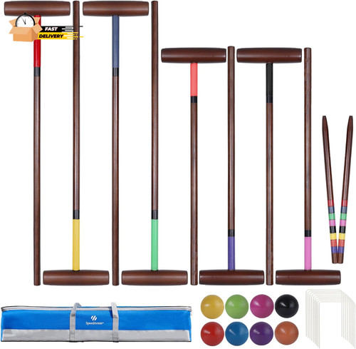 Players croquet set with - players,