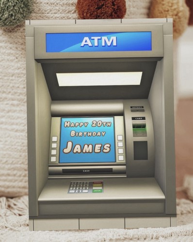 Atm cash machine personalised - machine,